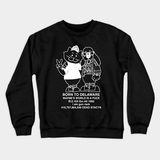 BORN TO DELAWARE (light color) Crewneck Sweatshirt by Bob Rose